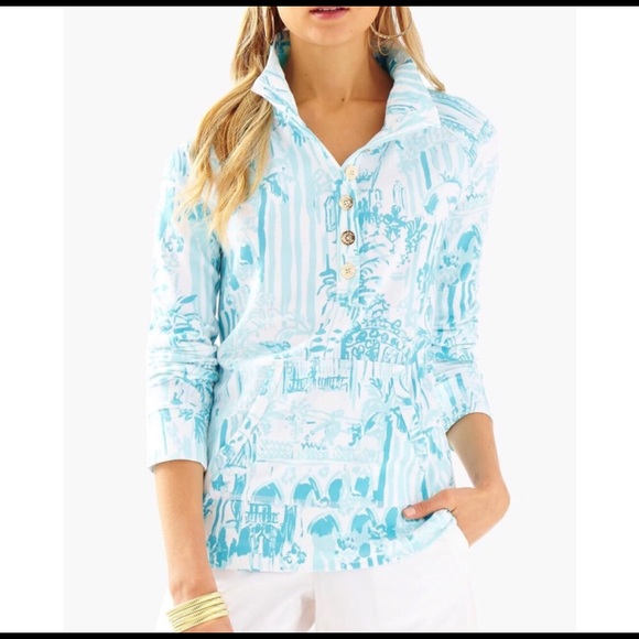 Lilly Pulitzer Tops - Lilly Pulitzer la via loca toile popover medium m